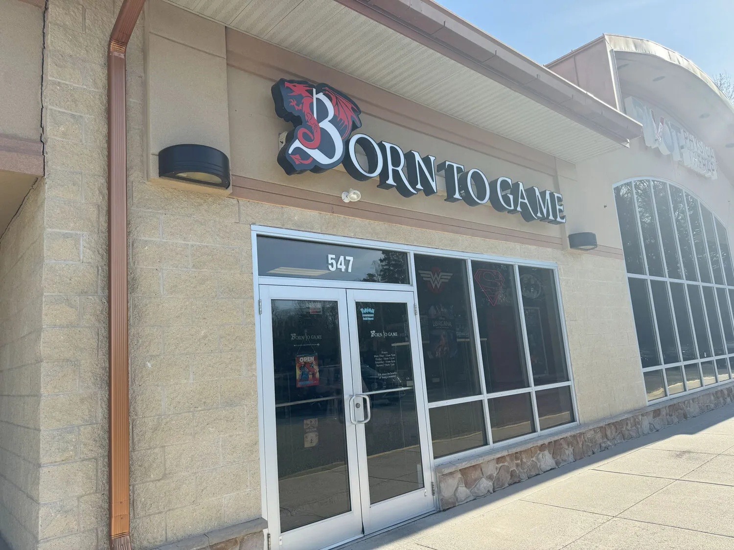The Born to Game storefront in Dover, Delaware